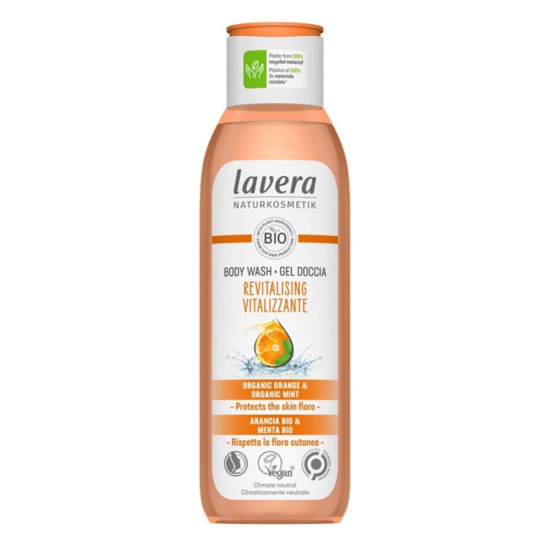 lavera revitalizujúci sprchový gél s pomarančovo-mätovou vôňou 250 ml