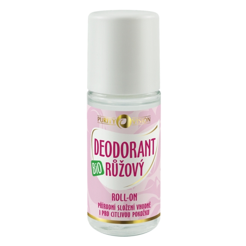 PURITY VISION Bio Ružový dezodorant roll-on 50 ml