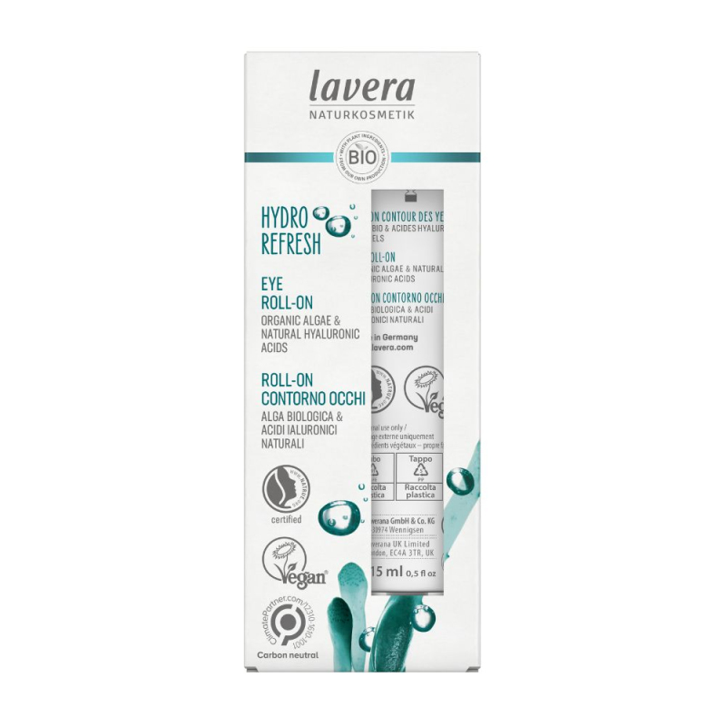 lavera Hydro Refresh očný gél roll-on 15 ml
