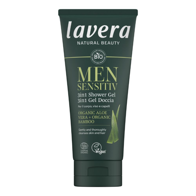 lavera Pánsky sprchový gél Sensitive 3v1 200 ml