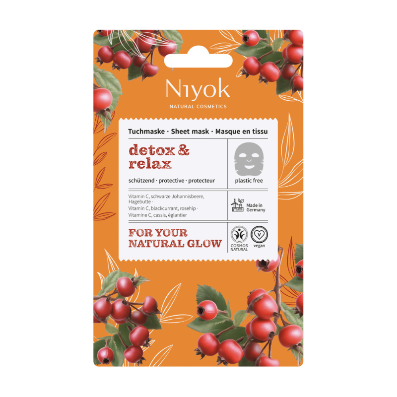 Niyok Textilná pleťová maska Detox & Relax