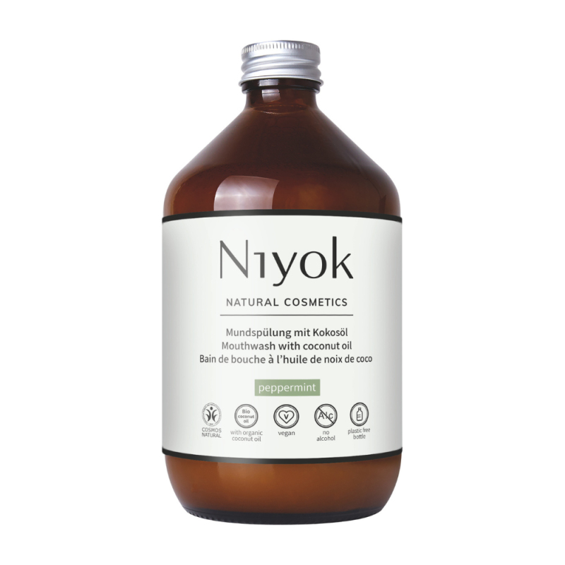 Niyok Ústna voda s kokosovým olejom Peppermint 500ml