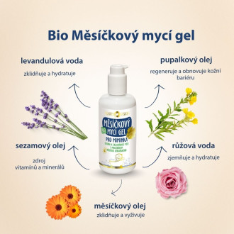 Bio Nechtíkový umývací gél pre bábätká 200 ml