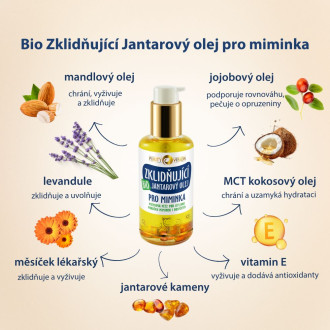 PURITY VISION Bio Upokojujúci Jantárový olej pre bábätká 95 ml